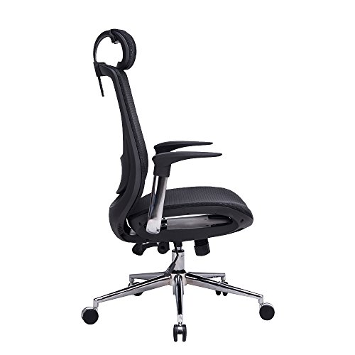 VIVA OFFICE High Back Mesh Chair Executive Managerial Chair With Adjustable HeadrestUpgraded Armrest And Great Lumbar Support Viva1168F1K 0 4 