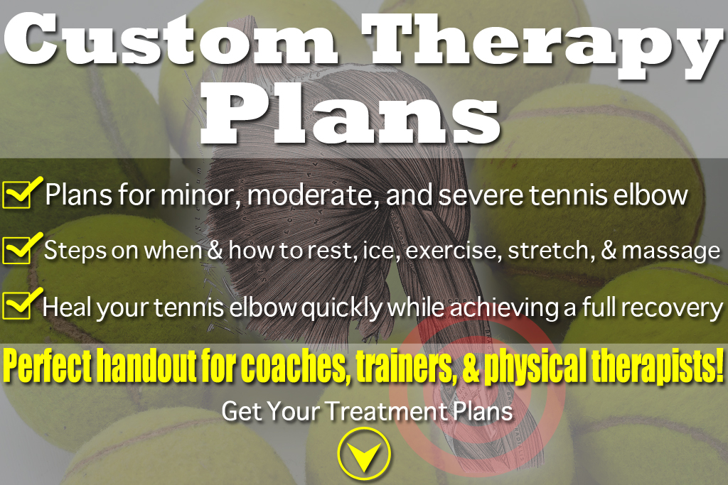Heal your tennis elbow with these custom therapy treatment plans