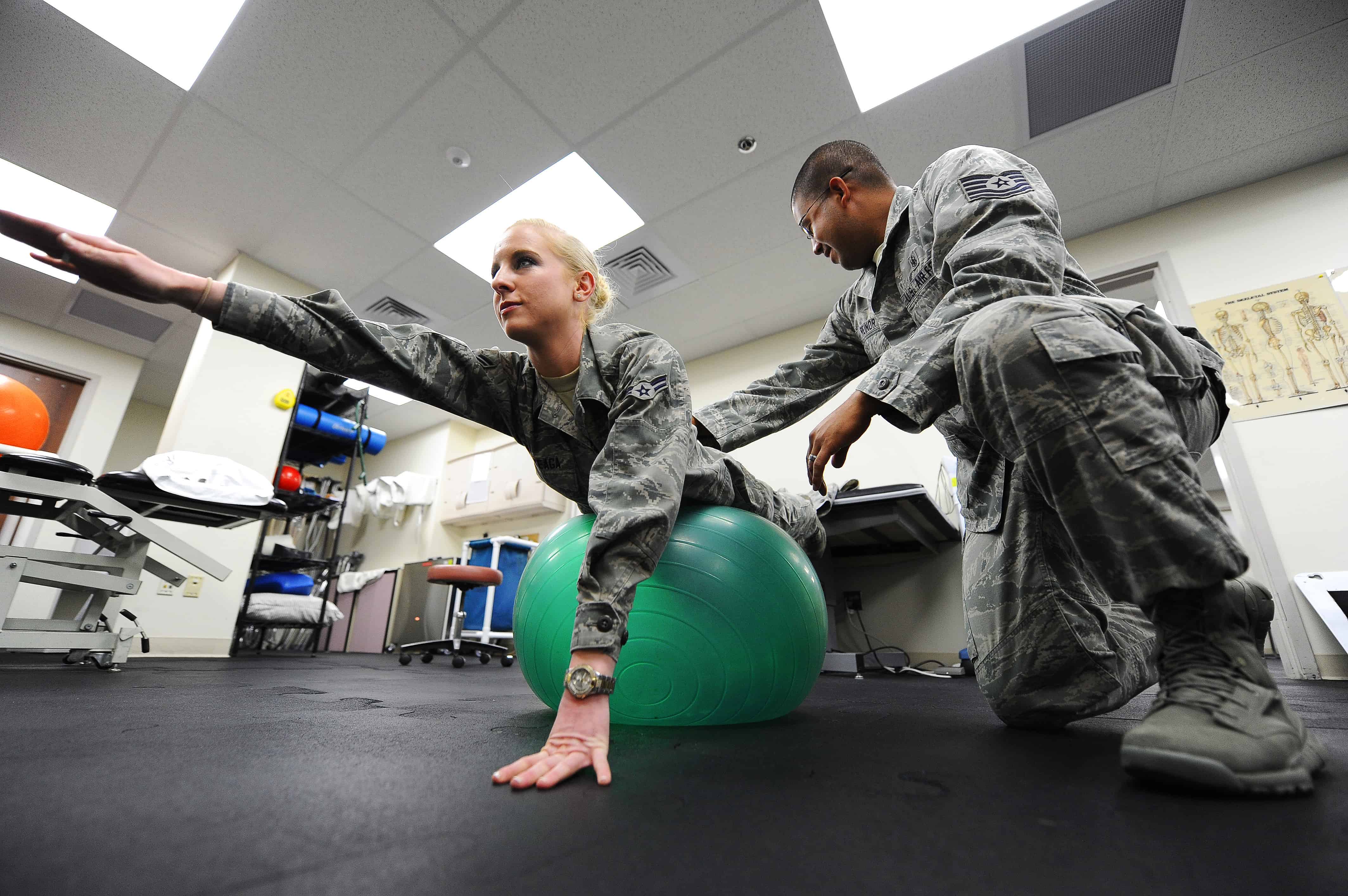 Military Physical therapy assistants at Malstrom Air Force-Base